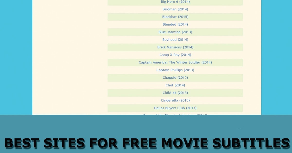 Free best subtitles to get movies and tv shows