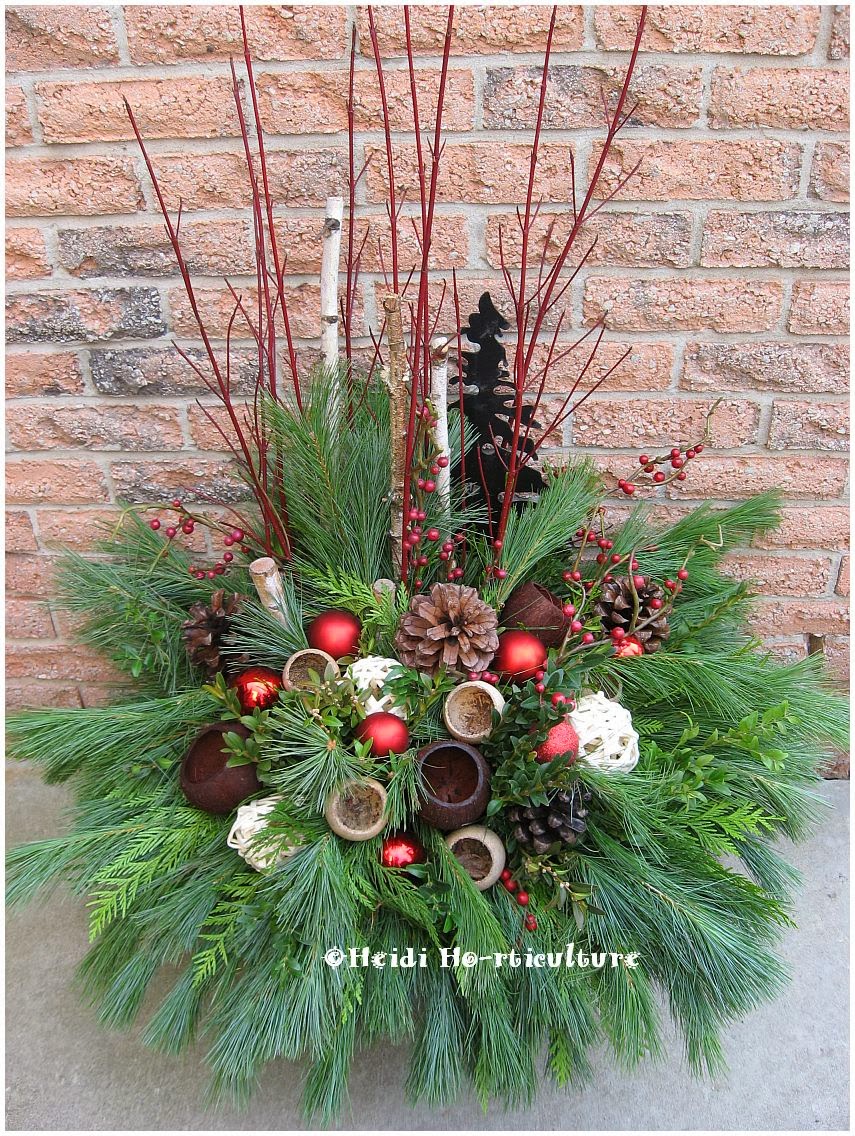 Heidi Horticulture: Christmas Outdoor Container - How To DIY