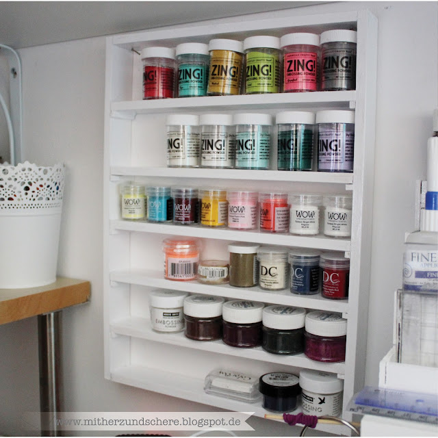 Mit Herz und Schere: DIY Embossing-Regal und Treppenregal :-)