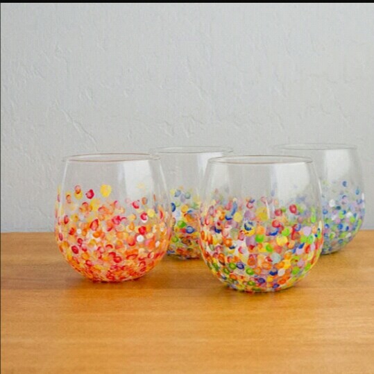 As Tontas V u00e3o Ao Céu Artesanato Vaso Pintando com Bolinhas Coloridas Aparador Retro ~ As Tontas V u00e3o Ao Céu Artesanato Vaso Pintando com Bolinhas Coloridas
