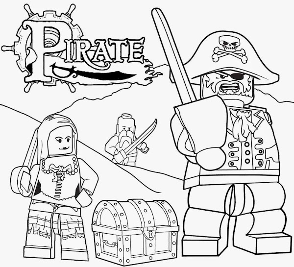LEGO Pirate Coloring Page Printable