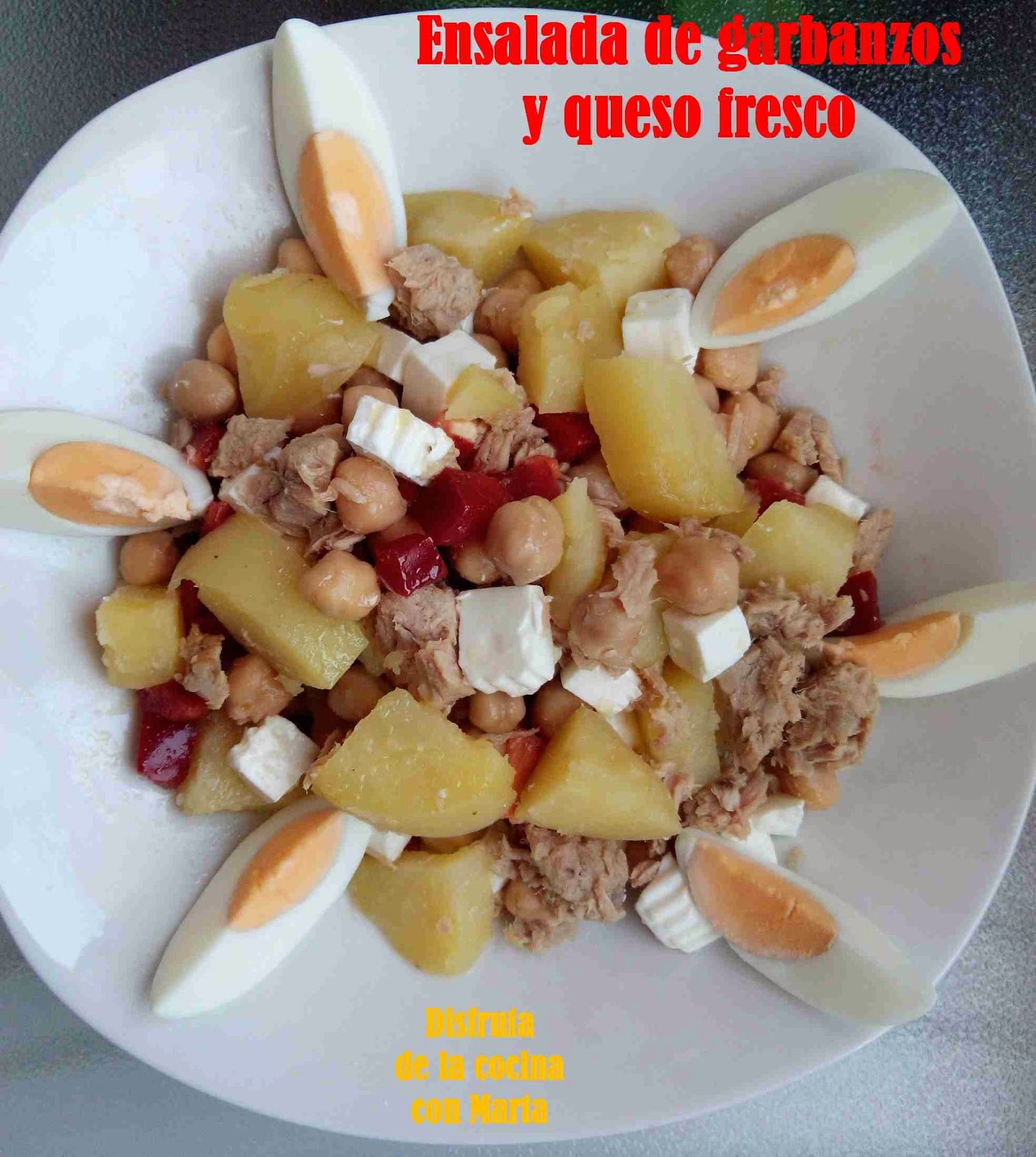 Disfruta de la cocina con Marta Ensalada de garbanzos y queso fresco