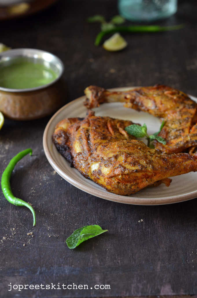 Tandoori Chicken (Indian Style Roasted Chicken) | Jopreetskitchen