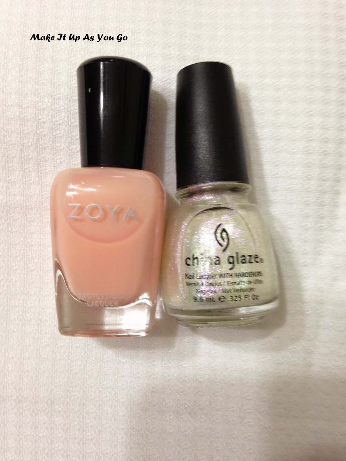 Make It Up As You Go Nail Polish Change Zoya in Lulu and China Glaze in Travel in Color