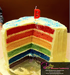 Rainbow Cake with Cream Cheese frosting