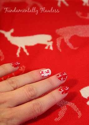 Reindeer nail art with MoYou Festive Collection 03 Stamping Plate