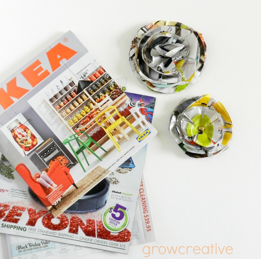 Grow Creative Blog Junk Mail Flowers Tutorial