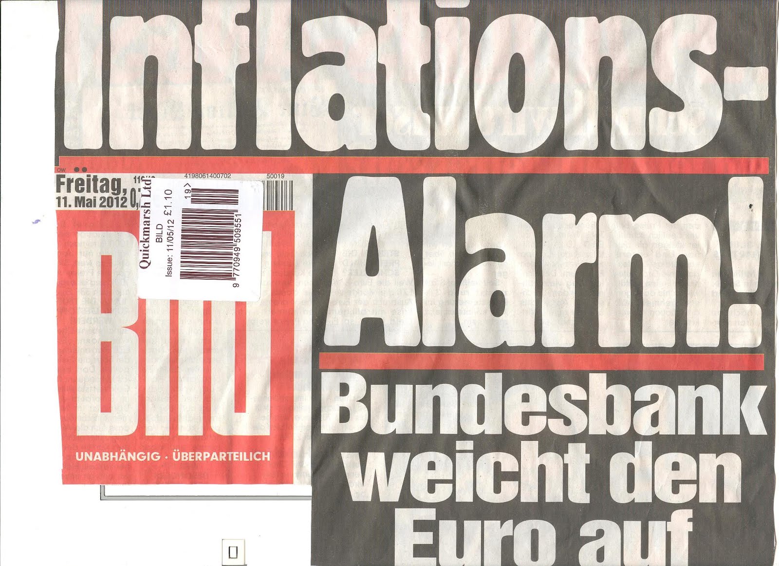 Open Europe German inflation backlash alert (it took about 12 hours)