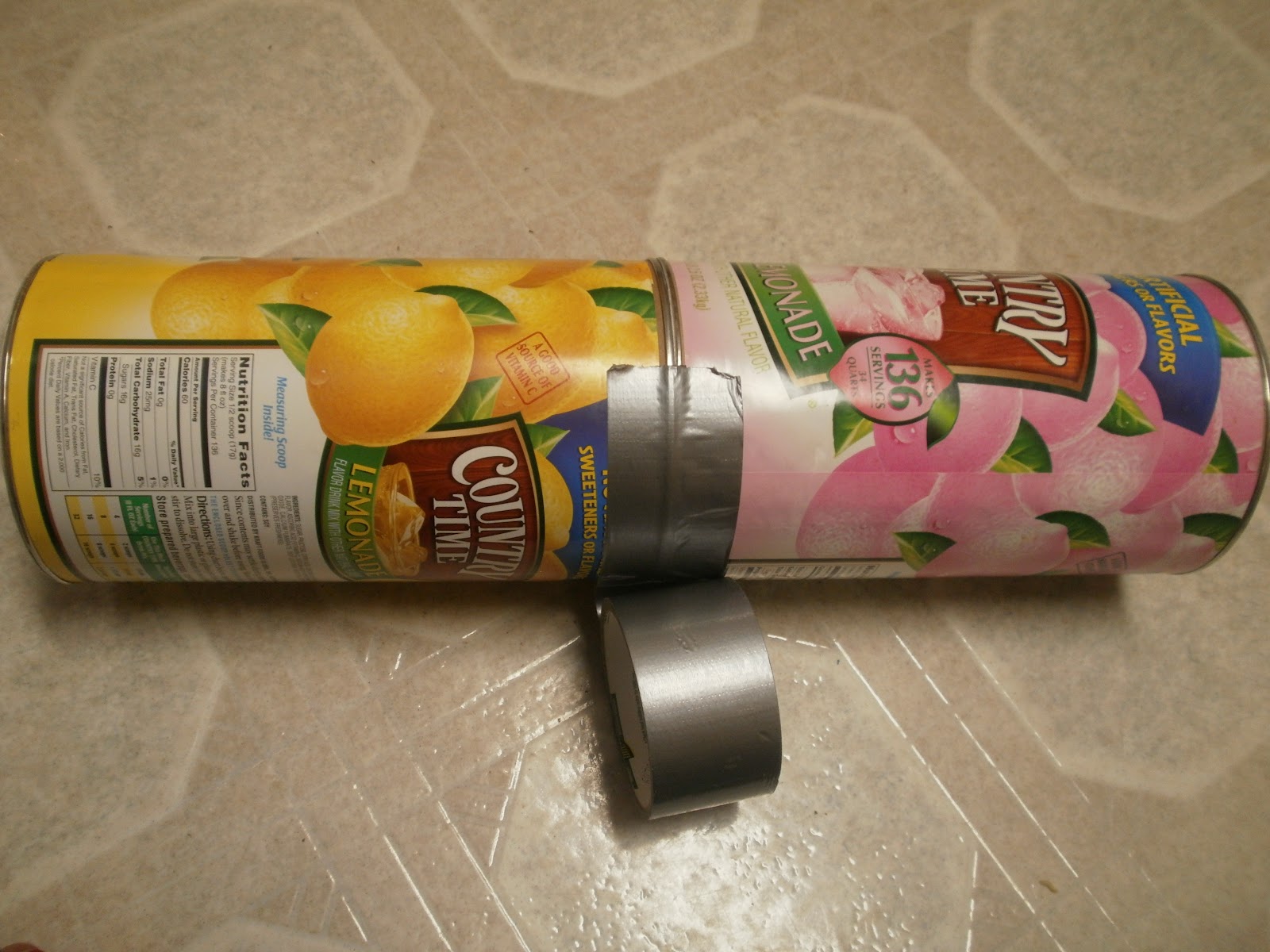 Forever Sew Cute Wrapping Paper Storage Container Made From Lemonade Containers