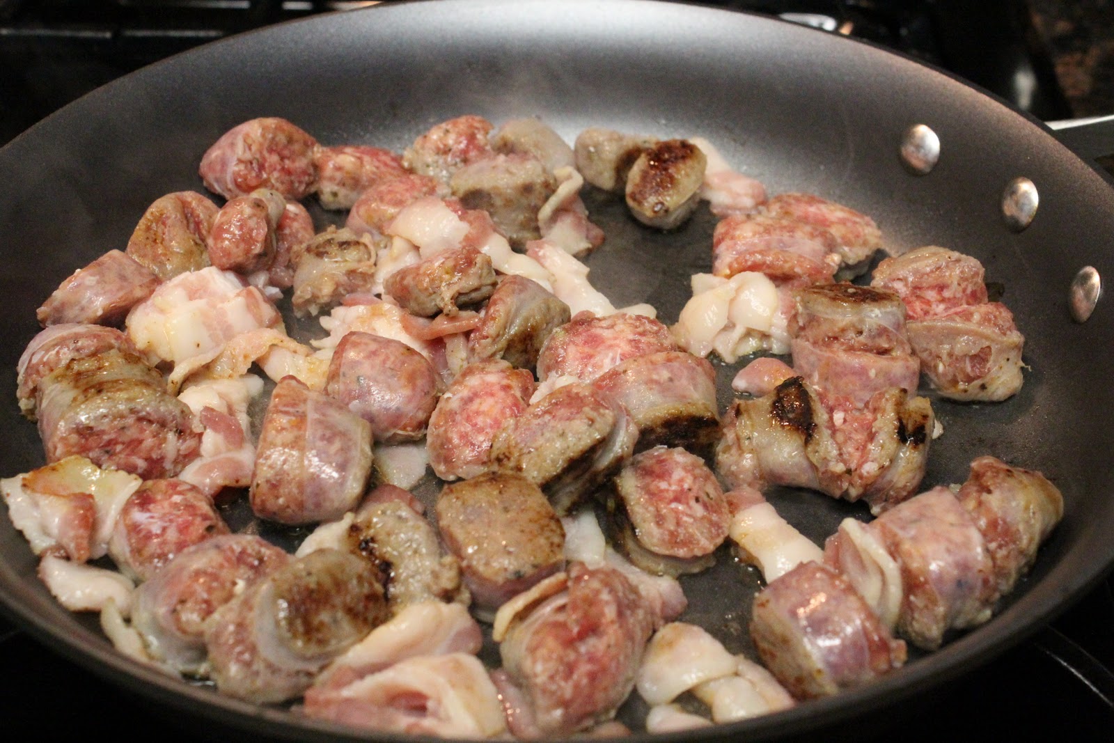 Michelle's Tasty Creations Pasta with Italian Sausage and Bacon