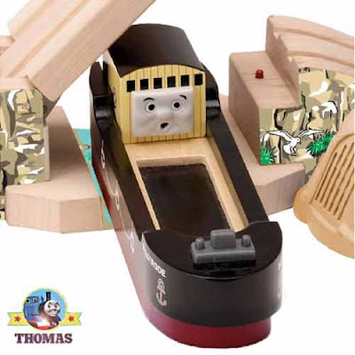 Thomas and friends wooden railway lighthouse lift bridge classic character Bulstrode the boat toy