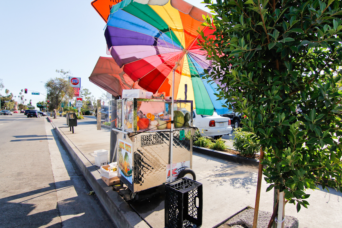 HELLO Los Angeles Street Food Finds Chopped Fresh Fruit With Chili