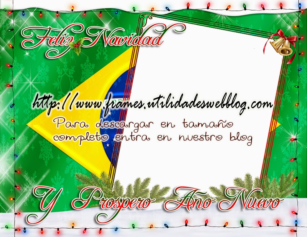 Natal moldura Brasil o Marco navideño de Brasil