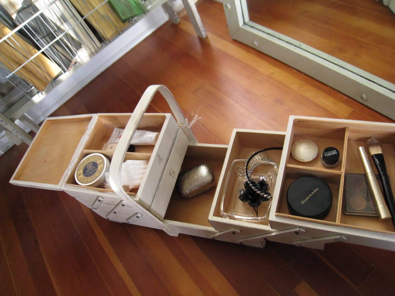 A French Touch SOLD Retro accordion style sewing box