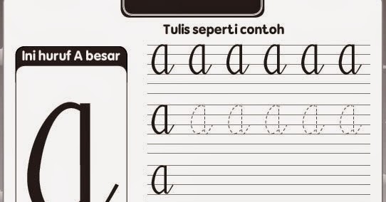 Belajar Menulis Huruf Abjad Tegak Bersambung INFORMASI PENDIDIKAN