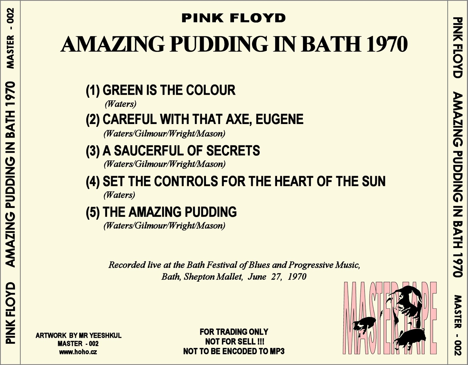 PINK FLOYD BOOTLEG Amazing Pudding in Bath 1970