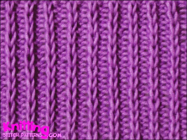 Slip Stitch Rib P2 K1 Knitting Stitch Patterns