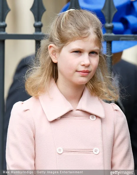 Lady Louise Windsor attends the Easter Matins service at St George's Chapel, Windsor Castle