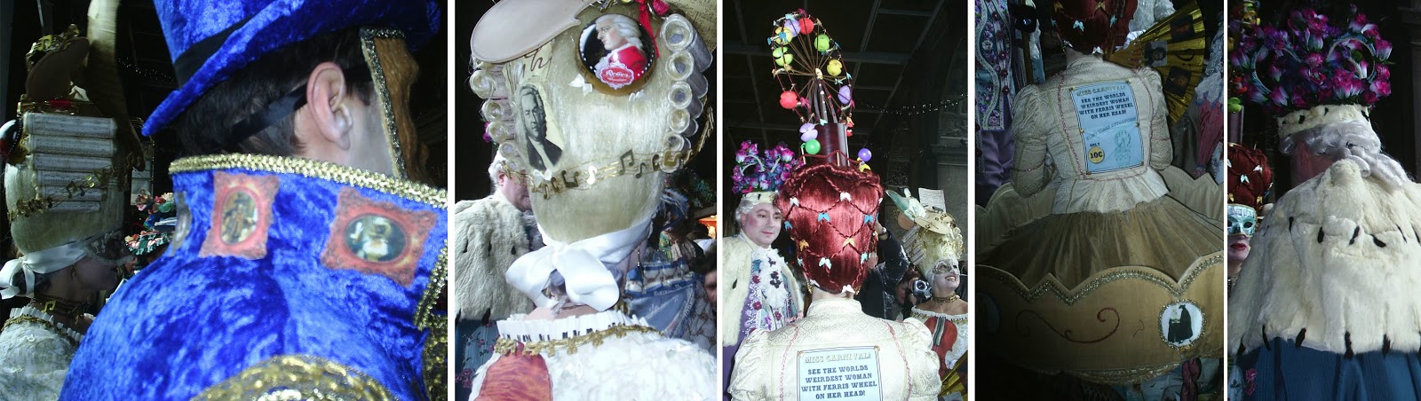 Detalles de disfraces del Carnaval veneciano