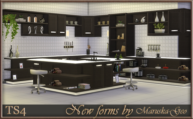 My Sims 4 Blog New Forms Kitchen Cabinets By Maruskageo