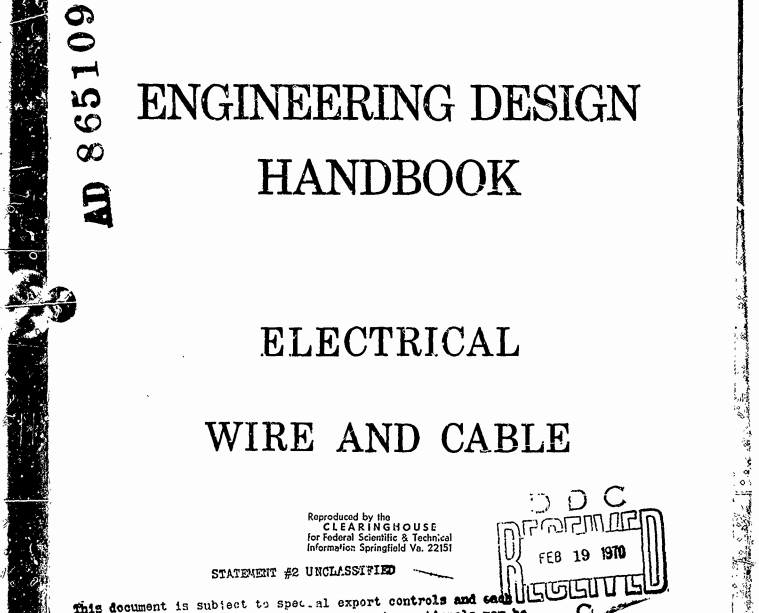 Engineering Design Handbook Electrical wire & cable FREE BOOKS FOR