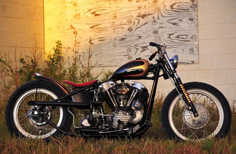 Hell Kustom Harley Davidson knucklehead 1938 By Atomic Custom