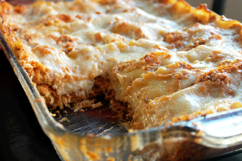 Creole Contessa Hot Wing Chicken Lasagna