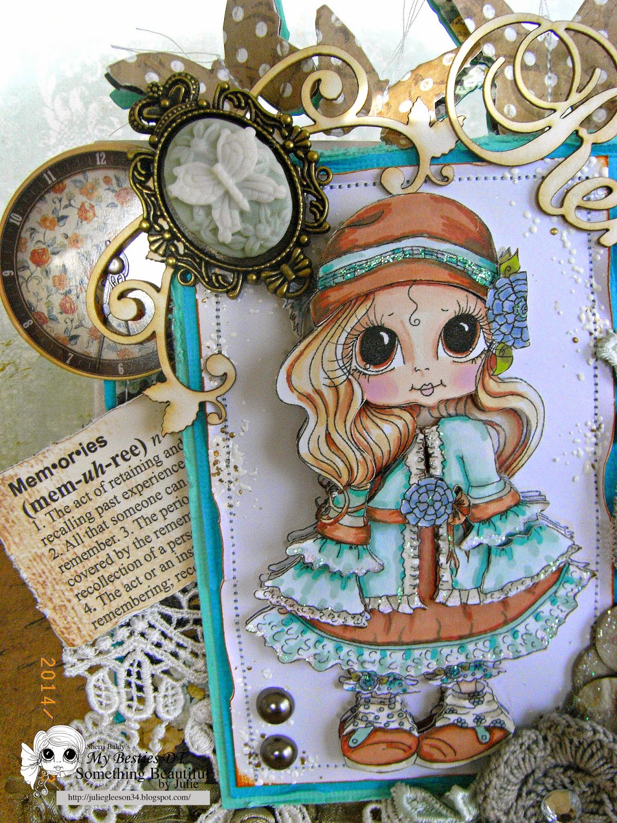 Something Beautiful By Julie Vintage card for the Scrapbook Stamp Society
