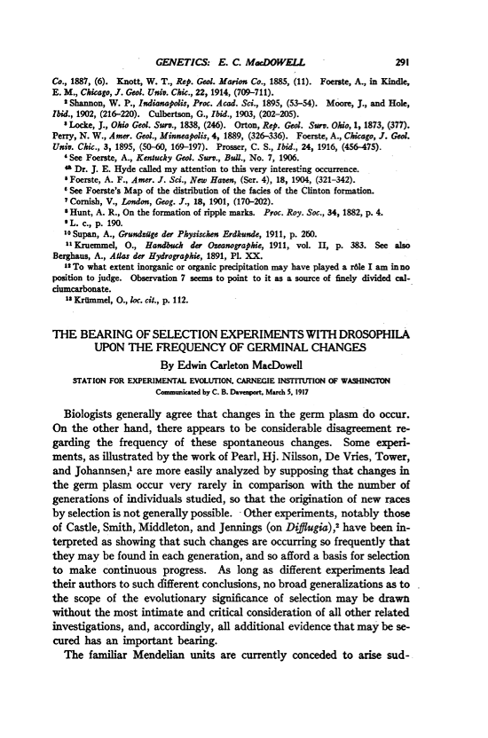 Paper in PNAS from 1917
