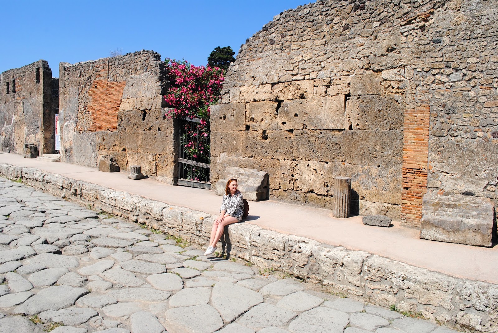 Pompei Italy wearing Auguste the Label Playsuit