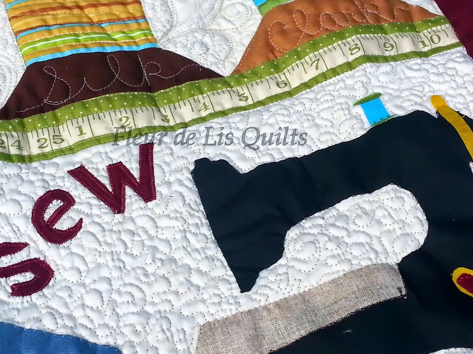 Fleur de Lis Quilts and Accessories Spools and Tools Quilt
