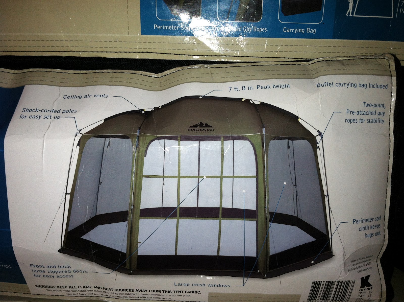 4 Northwest Territory Tent (1 15*15 with porch, 2 12*12, 1 SHOWER AND