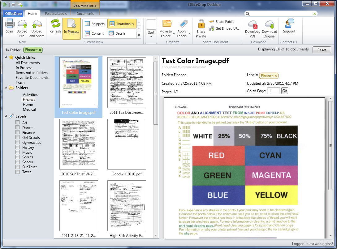 William Higgins ScanDrop Screen Shot