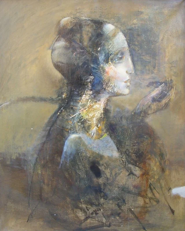 Bogusław Jagiełło 1960 | Polish symbolist painter | A Sphinx in Poznan