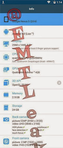 NEXUS 5 2014 Y ANDROID 5.0 LION NEXUS 5 2014 Y ANDROID 5.0 LION