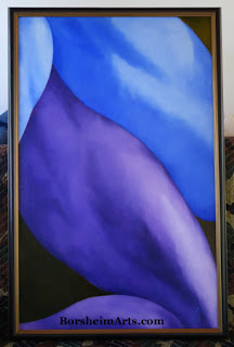 Legs in Purple and Blue Abstract painting of Human Figure