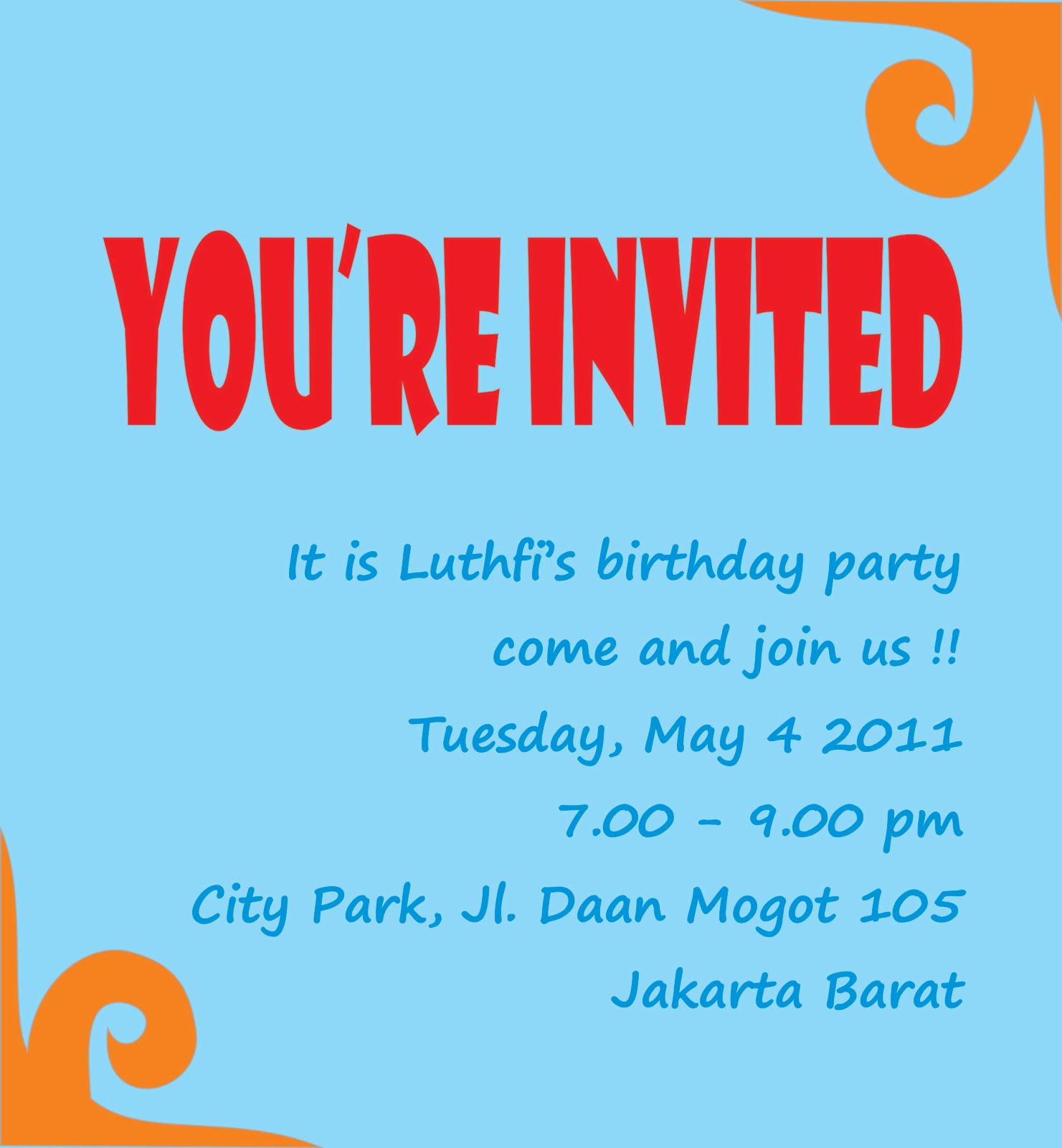 Contoh Invitation Card Contoh Invitation Card