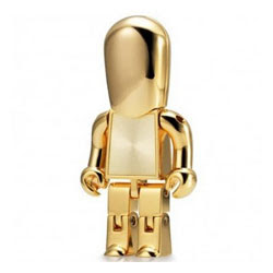 gold robot usb