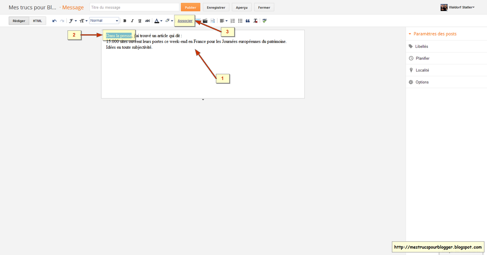 Mes Trucs Pour Blogger Associer Un Lien Dans Un Article Et Faire Une Citation