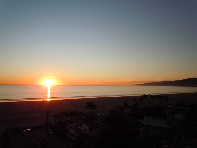 Santa Monica coast sunset