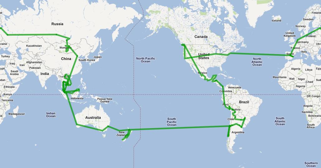 La Vuelta al Mundo de Asun y Ricardo: itinerario vuelta al mundo