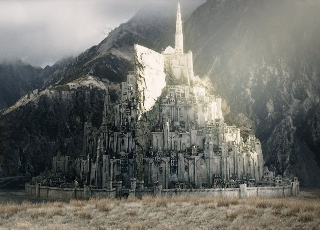 A Map A Day - Artist impression of Minas Tirith from the Lord of