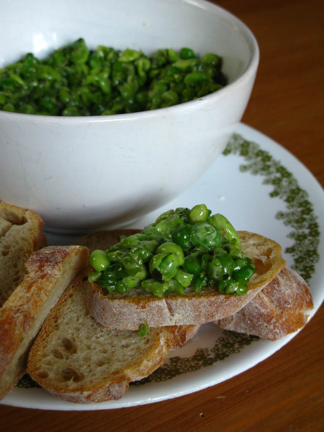 Pacific Rain harvest creamed peas on toast