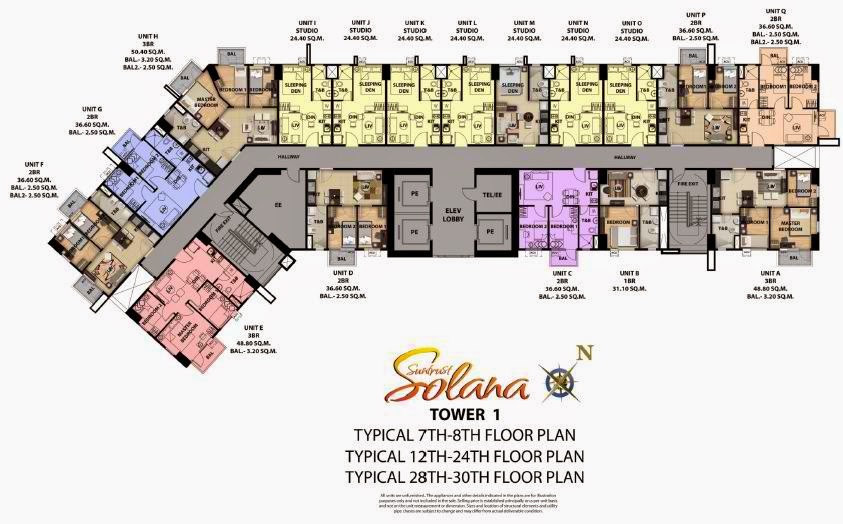 Tower 1 Whole Floor Plan Solana Condominium Tower 1 Typical Floor Plan