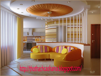 10 mẫu trần thạch cao phòng khách đẹp