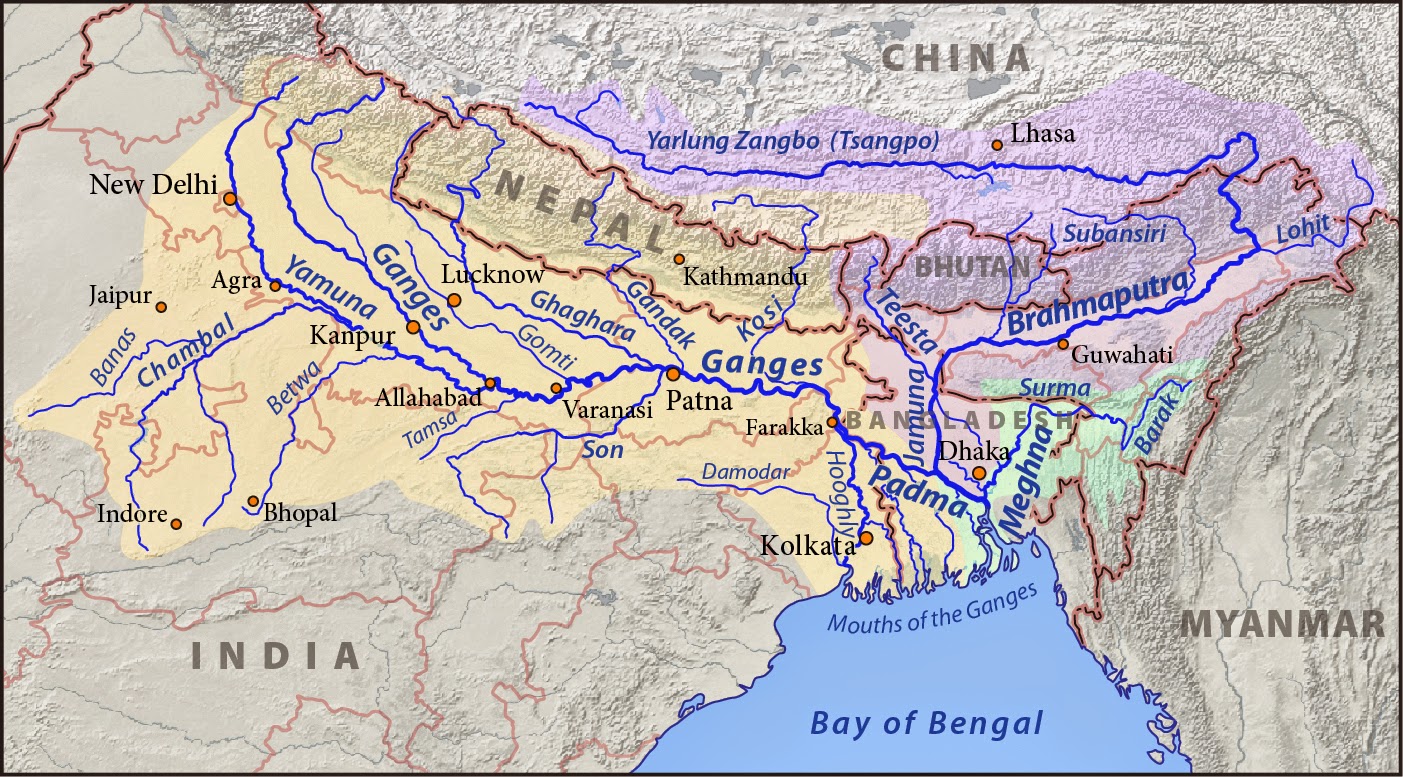 the main rivers of the himalaya both the ganges from the west and the brahmaputra from the east all drain through bangladesh the main rivers of the himalaya both the ganges from the west and the brahmaputra from the east all drain through bangladesh