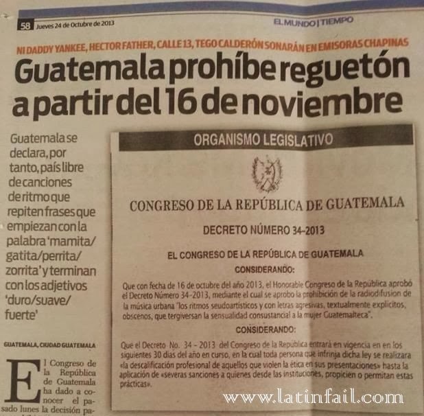 Guatemala prohíbe reggaeton a partir del 16 de noviembre por tergiversar la sensualidad de la mujer