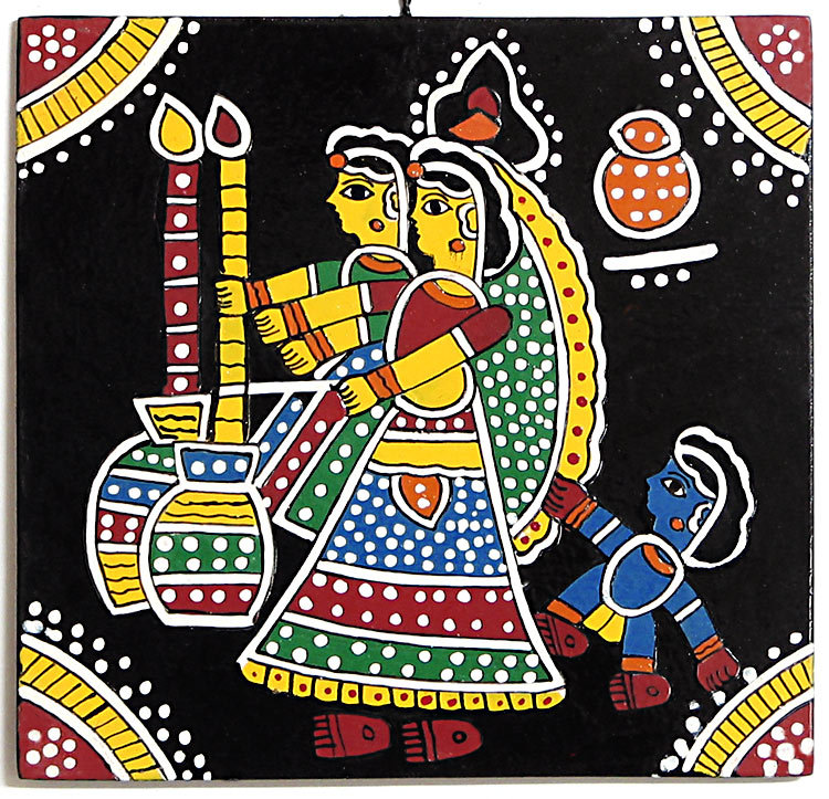 krishna madhubani painting