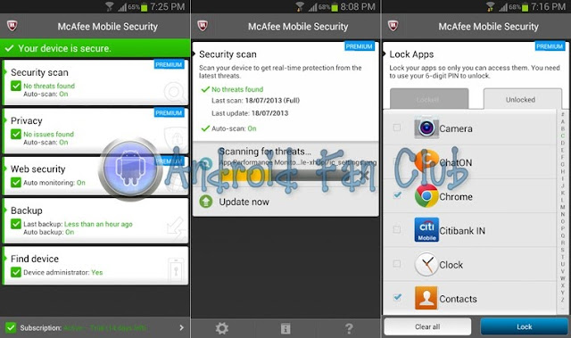 McAfee Antivirus & Security for Android smartphones & tablets McAfee Antivirus & Security for Android smartphones & tablets