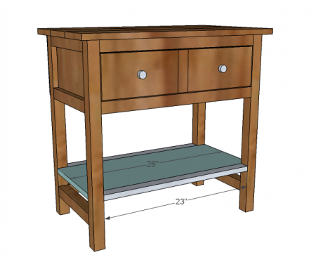 Woodshop Project Plans: Farmhouse Bedside Table